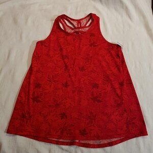 Women's Racer back tank top Maple Leaf designed